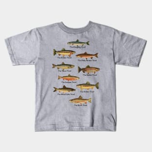 Trout Fishes of Pennsylvania Kids T-Shirt